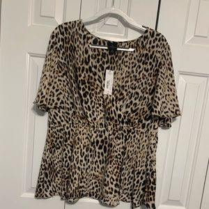 Animal Print Worthington Woman Shirt